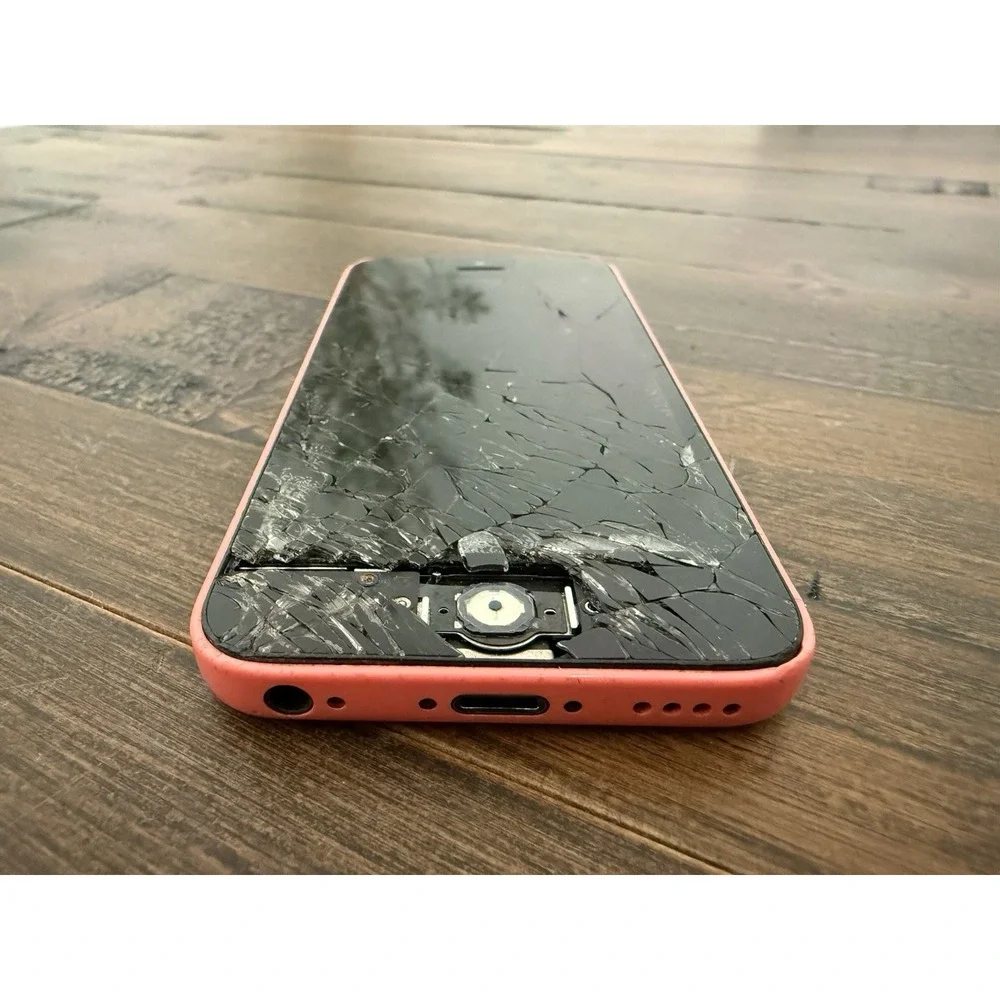 AS IS FOR PARTS Apple iPhone 5c A1532 Pink Broken Screen LTE Cellular Bluetooth